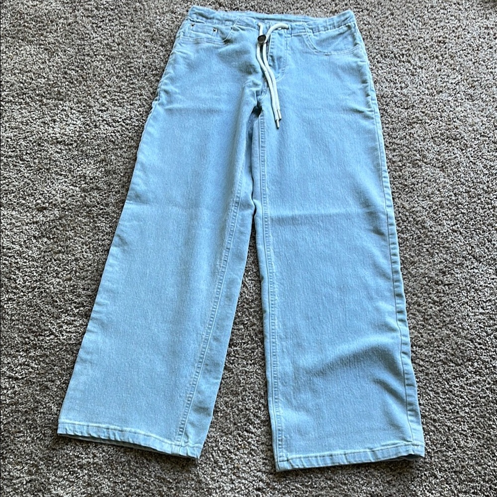 Light Blue Wide-Leg Jeans OPRAHS FAV LIST!! S NWOT